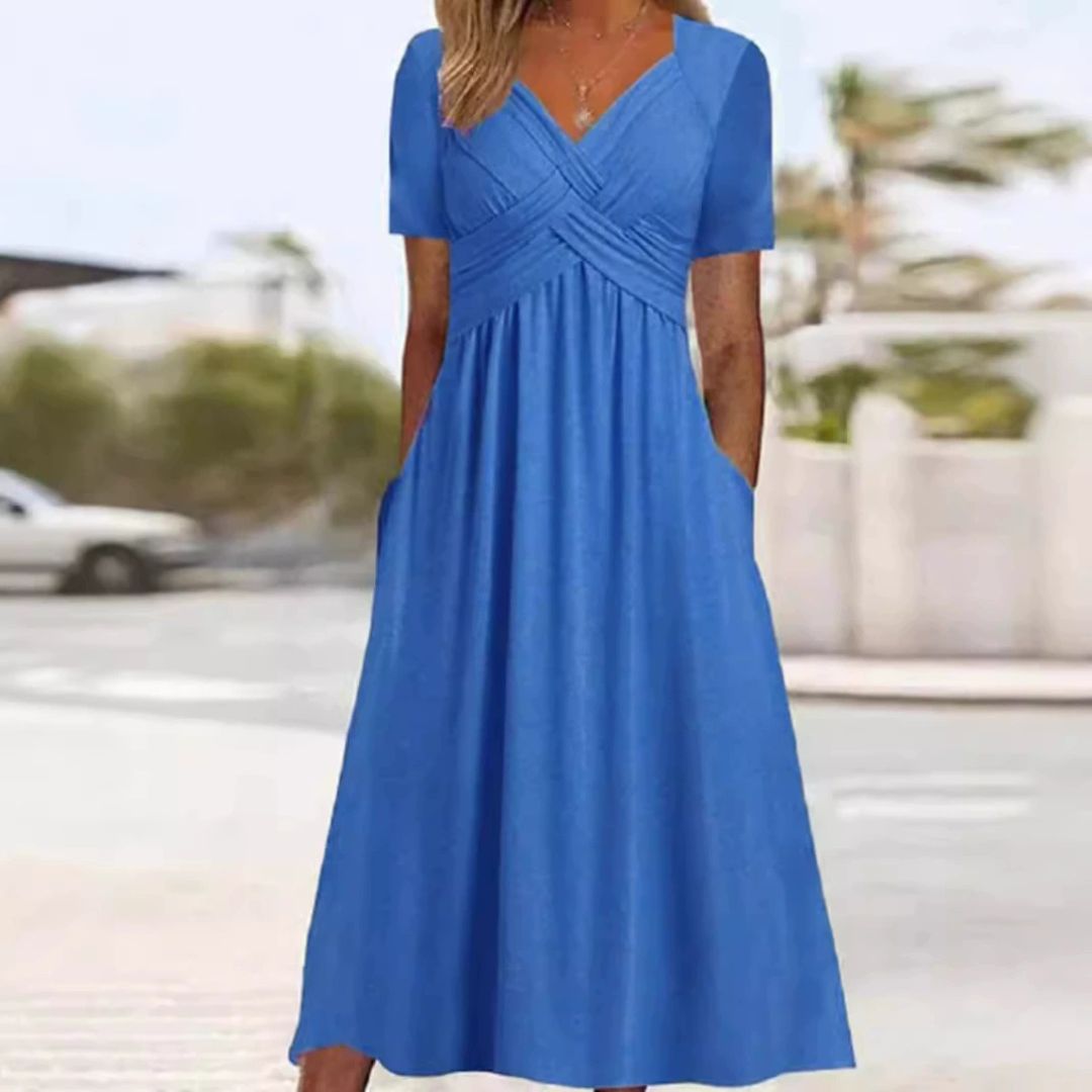 V-Neck Long Dress for Women